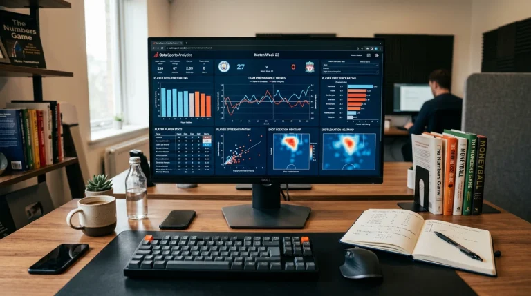 Pantalla de ordenador mostrando gráficos de análisis de apuestas deportivas